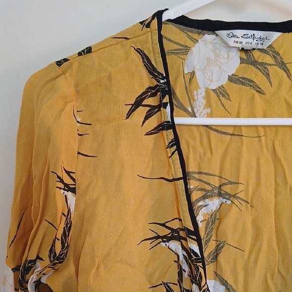 Floral Yellow Kimono Tunic - Picture 8 of 16